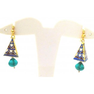 Meenakari Minakari Enamel Jhumka Jhumki Handmade Earring Jewelry Chandelier A131